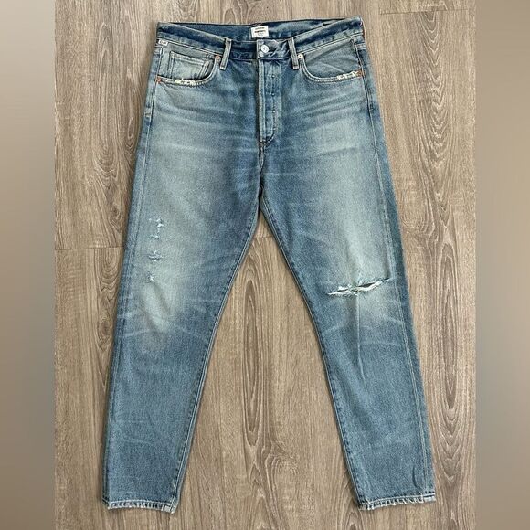 Citizens of Humanity Liya High Rise Classic Fit Crop Jeans in Desperado - Picture 2 of 15